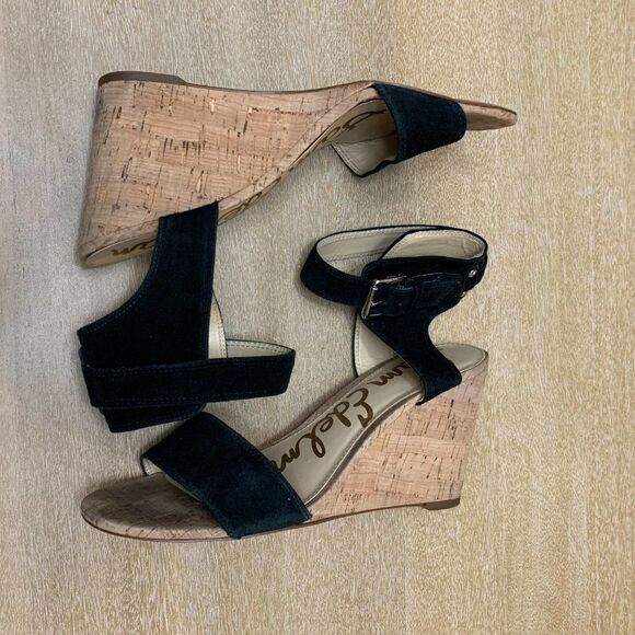 Sam Edelman Willow Suede Cork Wedge - Picture 3 of 7